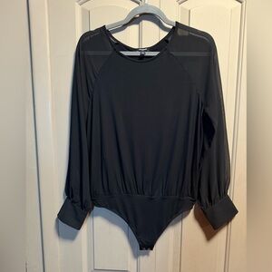 Express Black Long Sleeve Bodysuit